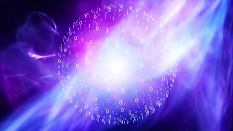 3d glow binary data sphere cyberspace animation Stock Footage 334816642