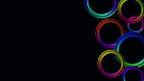 3D Glow Circle Motion Background Stock Footage 318733619