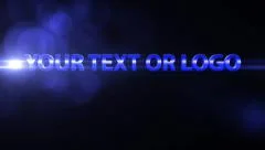 3D glow title graphics with shiny optical flares.( no plugin ) Stock After Effects