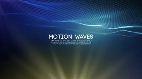 3D glowing abstract digital wave particles. Futuristic vector illustration. HUD Stock Illustration