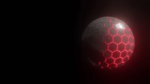 A 3D glowing ball in the dark 動画素材 105343324