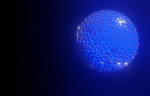 3d glowing ball Illustrazione stock