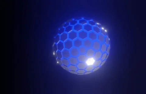 3d glowing ball Illustrazione stock