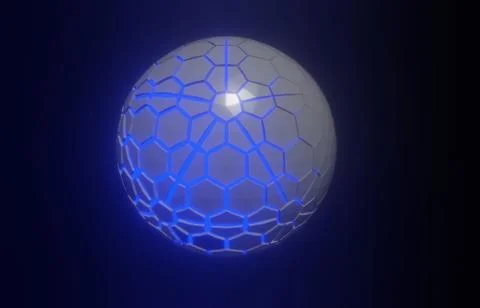 3d glowing ball Illustrazione stock