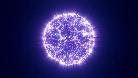 3d glowing blue sphere Stock Footage 308082149