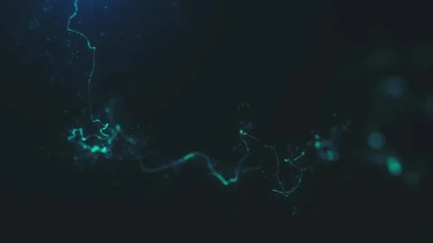 3d Glowing Distorted Light String Stock Footage 241814631