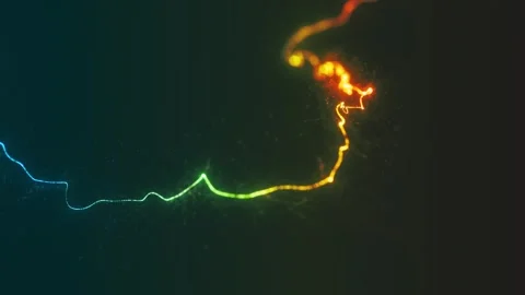 3d Glowing Distorted Light String Stock Footage 243194164