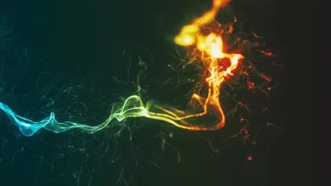 3d Glowing Distorted Light String Stock Footage 244209124