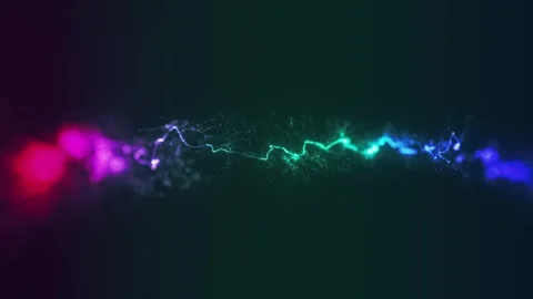 3d Glowing Distorted Light String Stock Footage 251555063