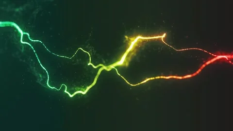 3d Glowing Distorted Light String Stock Footage 251719729