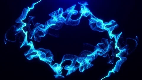 3D glowing dust trail. Bright glowing particles and sparkles, firework Stock Footage 248700294