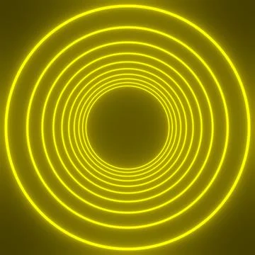 3d glowing magic circle frame. Glowing neon fire wave. Stock Illustration