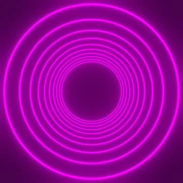 3d glowing magic circle frame. Glowing neon fire wave. Stock Illustration