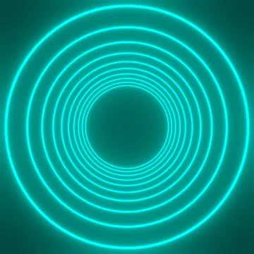 3d glowing magic circle frame. Glowing neon fire wave. Stock Illustration