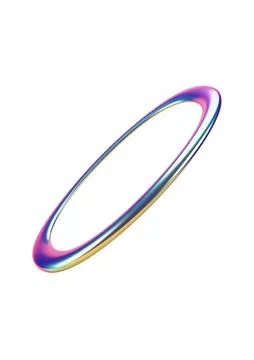 3D Glowing Neon Purple Magic Ring Vector Illustration Stock Illustration