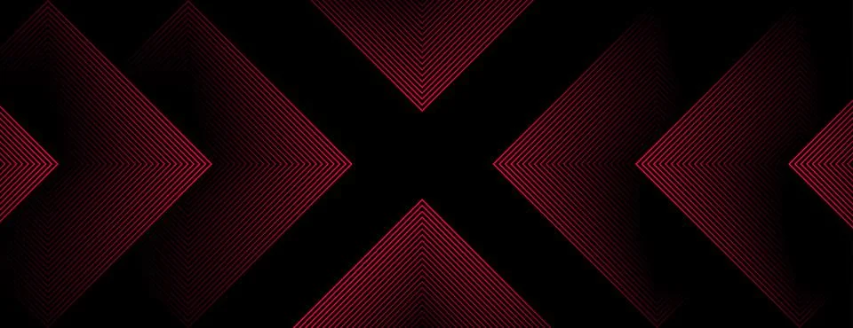 3D glowing red techno abstract background overlap layer on dark space with Stock Illustration