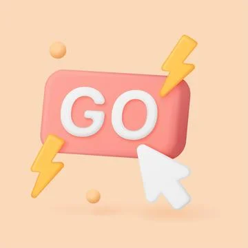 3D Go Call-To-Action Button Design イラスト素材