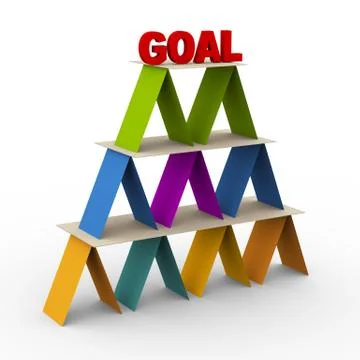 3d goal pyramid Stock Illustration