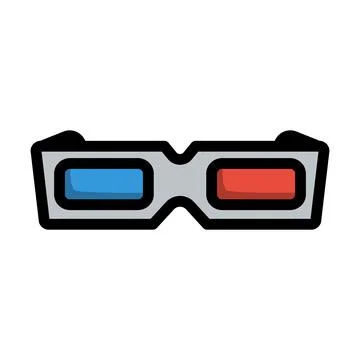 3d Goggle Icon 库存插图