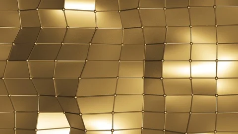 3D Gold Background. Loop Video stock 101796012