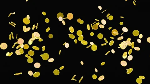 3D Gold Coin Currency Animation Loop. Golden Coins. Video stock 337720102