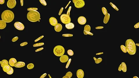 3D Gold Coin Currency Animation Loop. Golden Coins. Video stock 337720108
