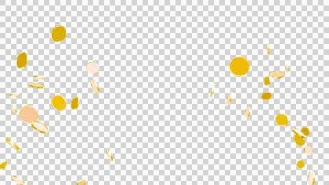 3D Gold Coin Currency Explosion PNG Transparent Background. Stock Illustration