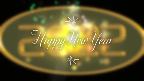 3d gold effect Happy New Year 2022 Stock Footage 162703626