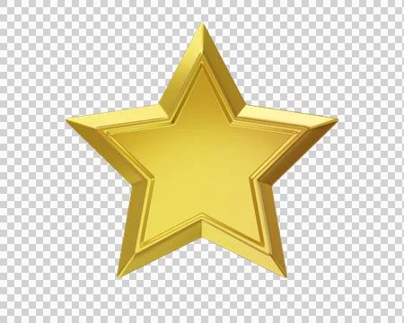 3d Gold five-point star Stock Illustration