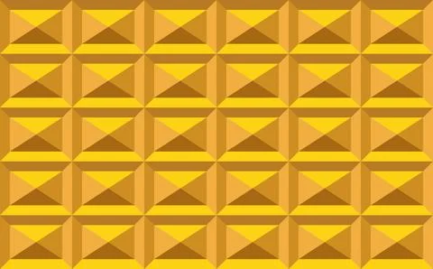3D gold geometric seamless pattern, bright luxury abstract texture with rep.. Stock Illustration