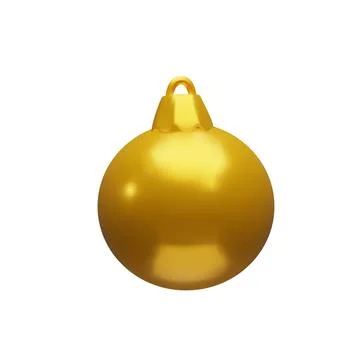 3d gold rendering Christmas circle ball Stock Illustration