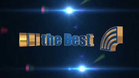 3D gold text animation on dark background Video stock 340754324