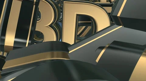 3d gold text Stock Footage 11400329