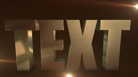 3D Gold Text Intro Stock After Effects