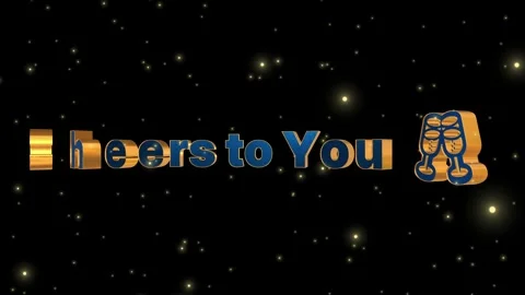 3D gold text Joy of Life animation Stock Footage 340754159