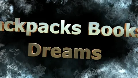 3D gold text reading Hacks Books Dreams. Metallic typography design with dark 動画素材 340597660