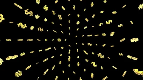 3d gold us dollar symbol particle. Stock-Footage 344095709