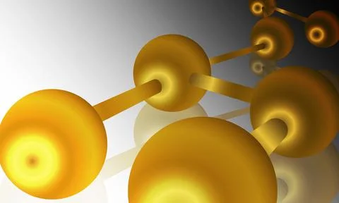 3D gold vector pattern with artificial intelligence network. Shining colorful Stockillustratie