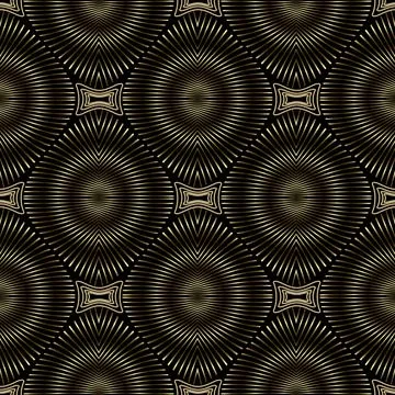 3d gold vector seamless pattern. Abstract textured background. Modern repeat  Stock Illustration