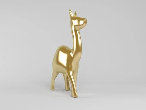 3d golden animal Stock Illustration