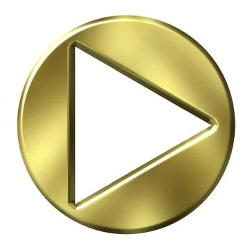 3D Golden Arrow Button Stock Illustration