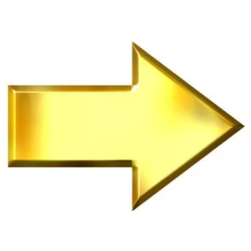 3D Golden Arrow Stock Illustration