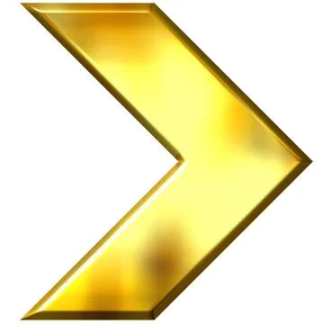 3D Golden Arrow Stock Illustration