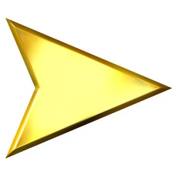 3D Golden Arrow Stock Illustration