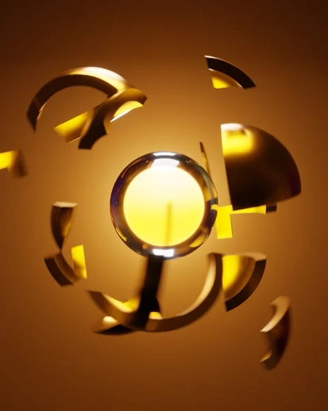3D golden ball background Stock Footage 292010292