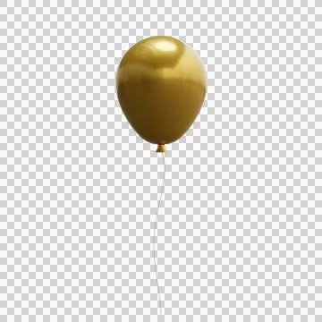 3d golden balloon. 3d rendering. Stock Illustration