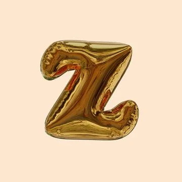 3D Golden balloon text Stock Illustration