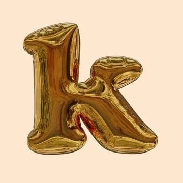 3D Golden balloon text Stock Illustration