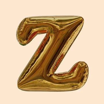 3D Golden balloon text Stock Illustration