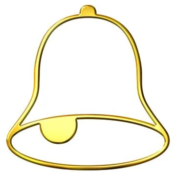 3D Golden Bell Stock Illustration